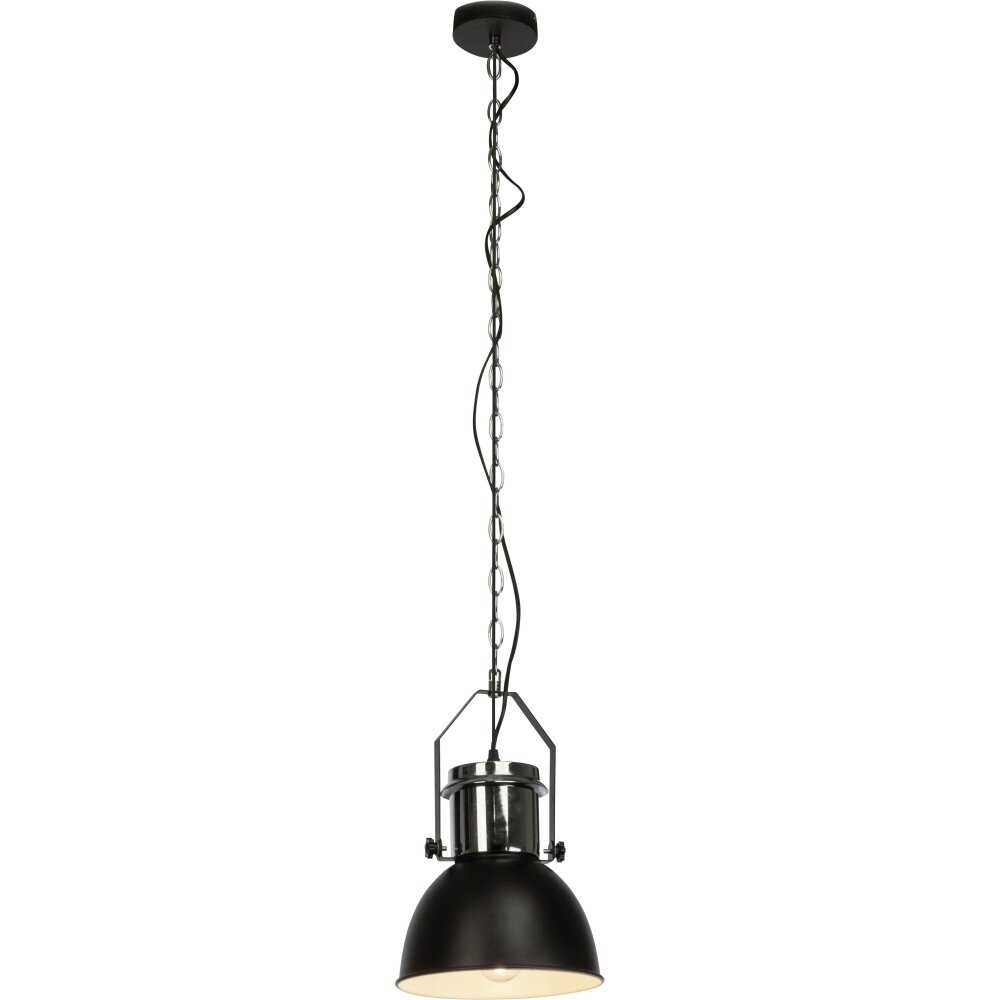 Brilliant Leuchten Salford Pendelleuchte Chrom, Schwarz, 1-flammig main product photo