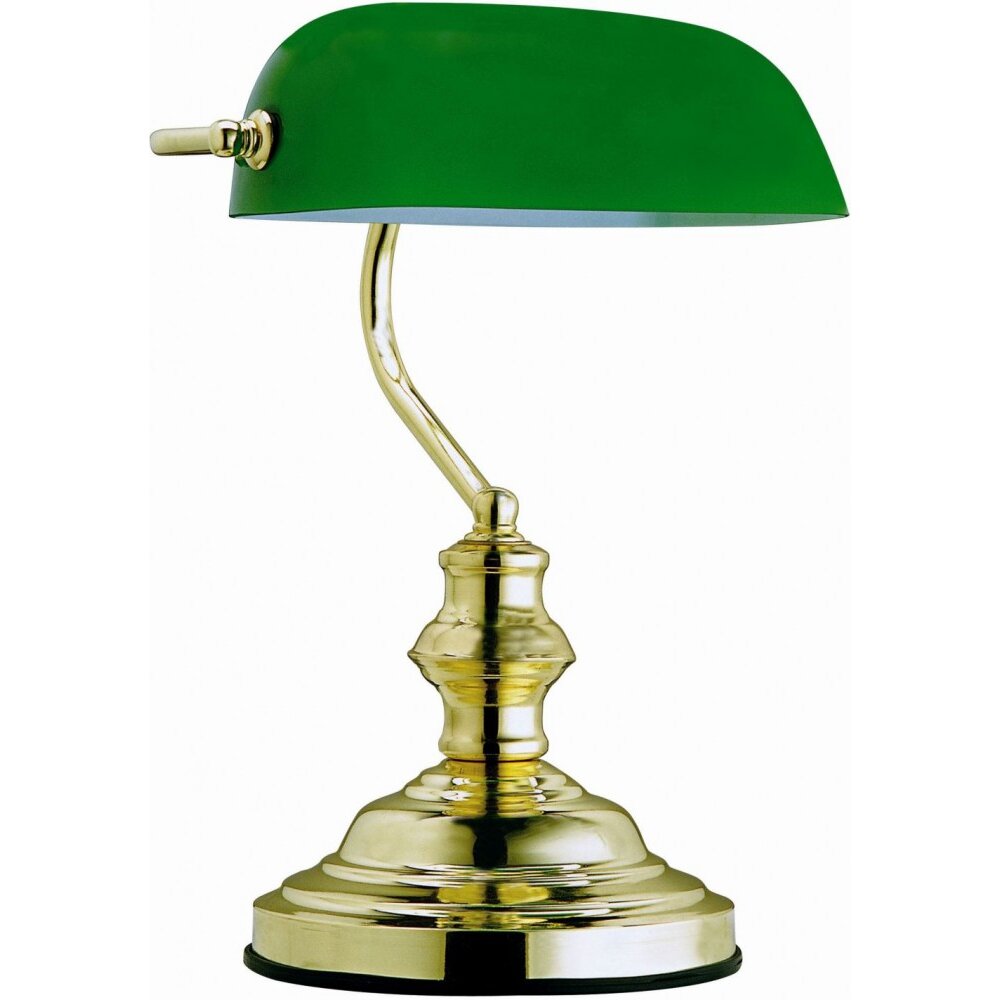 Globo ANTIQUE Tischleuchte Grün, 1-flammig main product photo