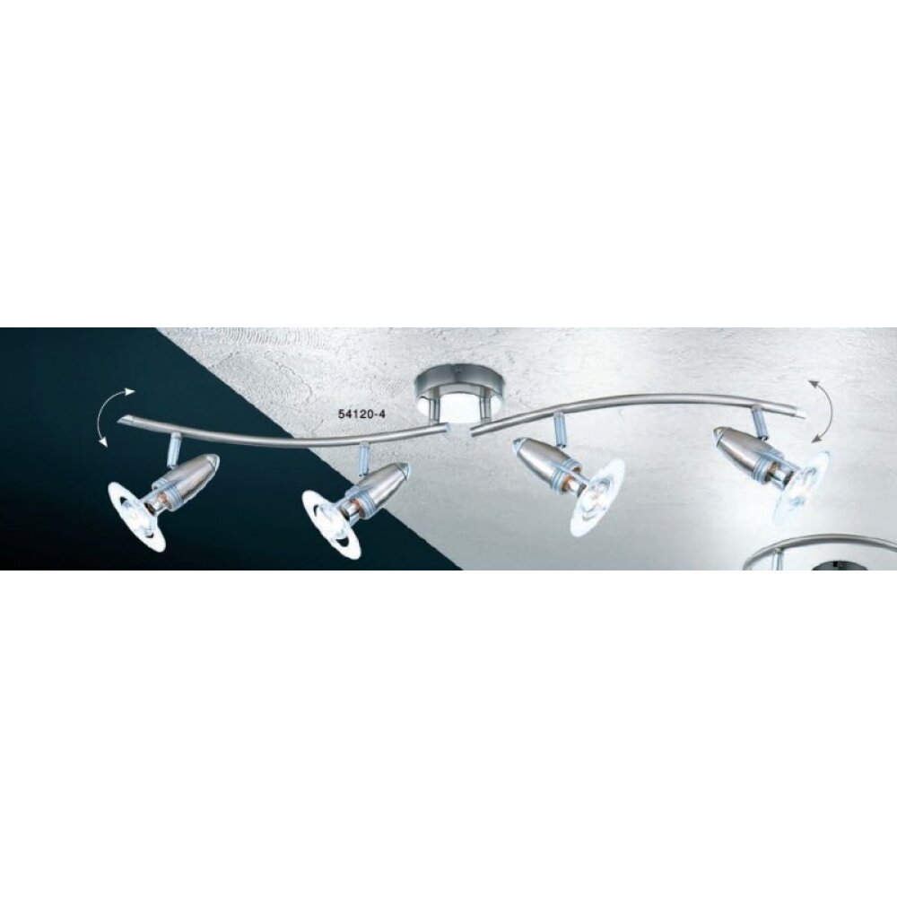 Globo FRANCES I Strahler Chrom, Edelstahl, Nickel-Matt, 4-flammig main product photo