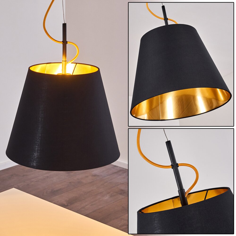 Saillon Pendelleuchte Schwarz, 1-flammig main product photo