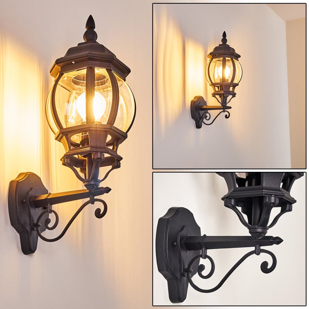 Lentua Außenwandleuchte Schwarz, 1-flammig main product photo