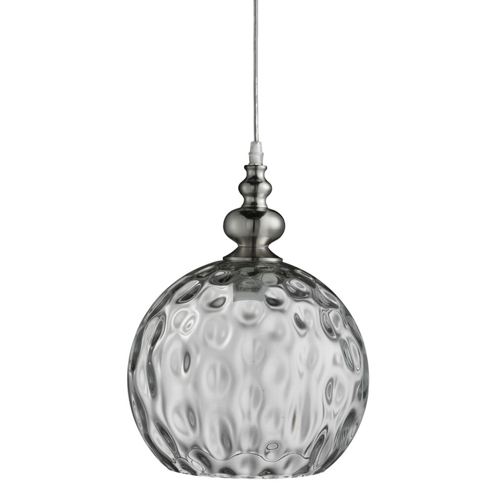 Searchlight INDIANA Pendelleuchte Silber, Transparent, Klar, 1-flammig main product photo