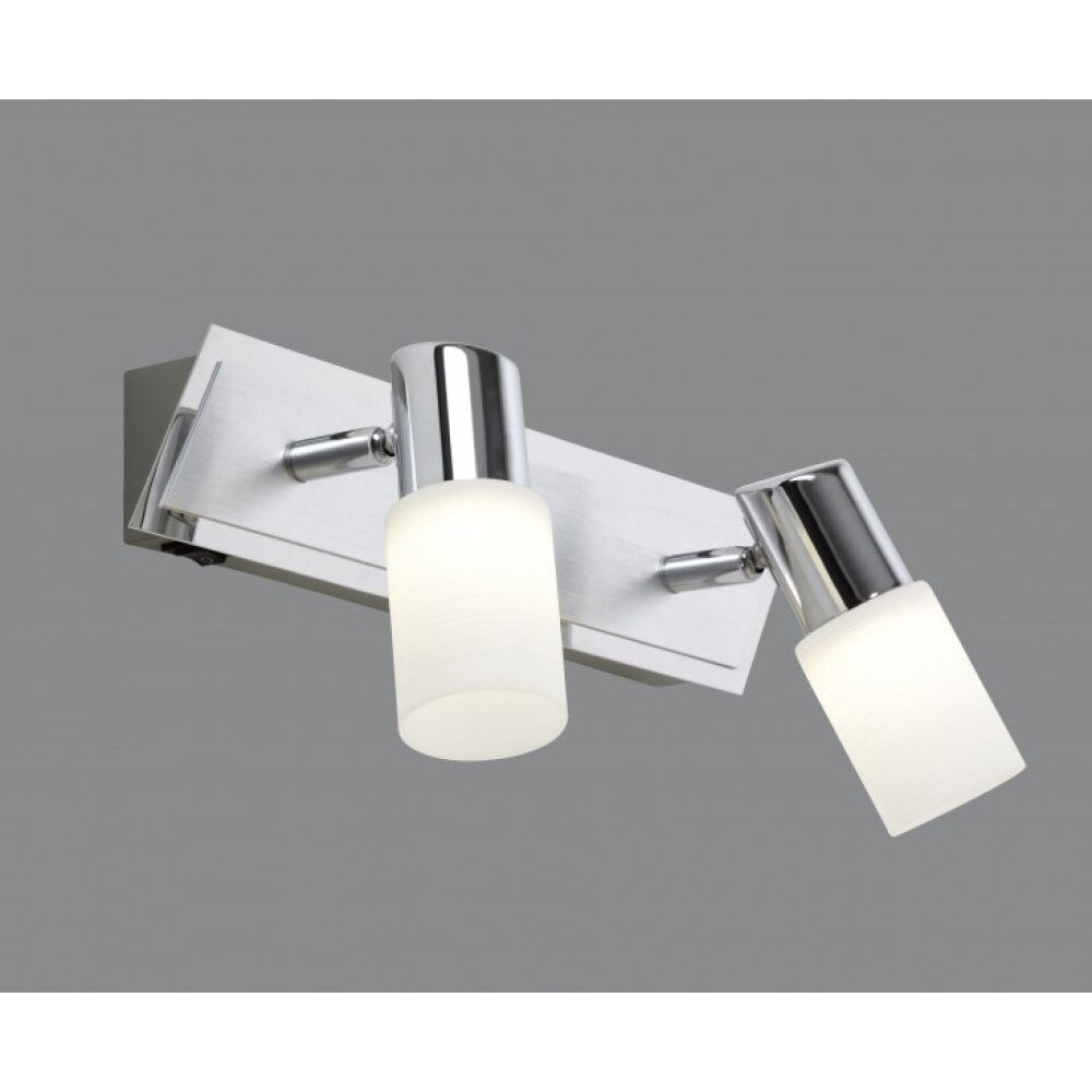 Trio Leuchten CLAPTON Wandleuchte LED Aluminium, Chrom, Edelstahl, 2-flammig main product photo