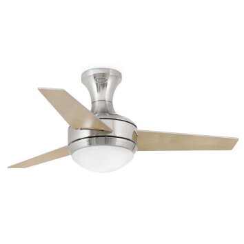 Faro Barcelona MiniUFO Deckenventilator mit Licht Nickel-Matt, 2-flammig