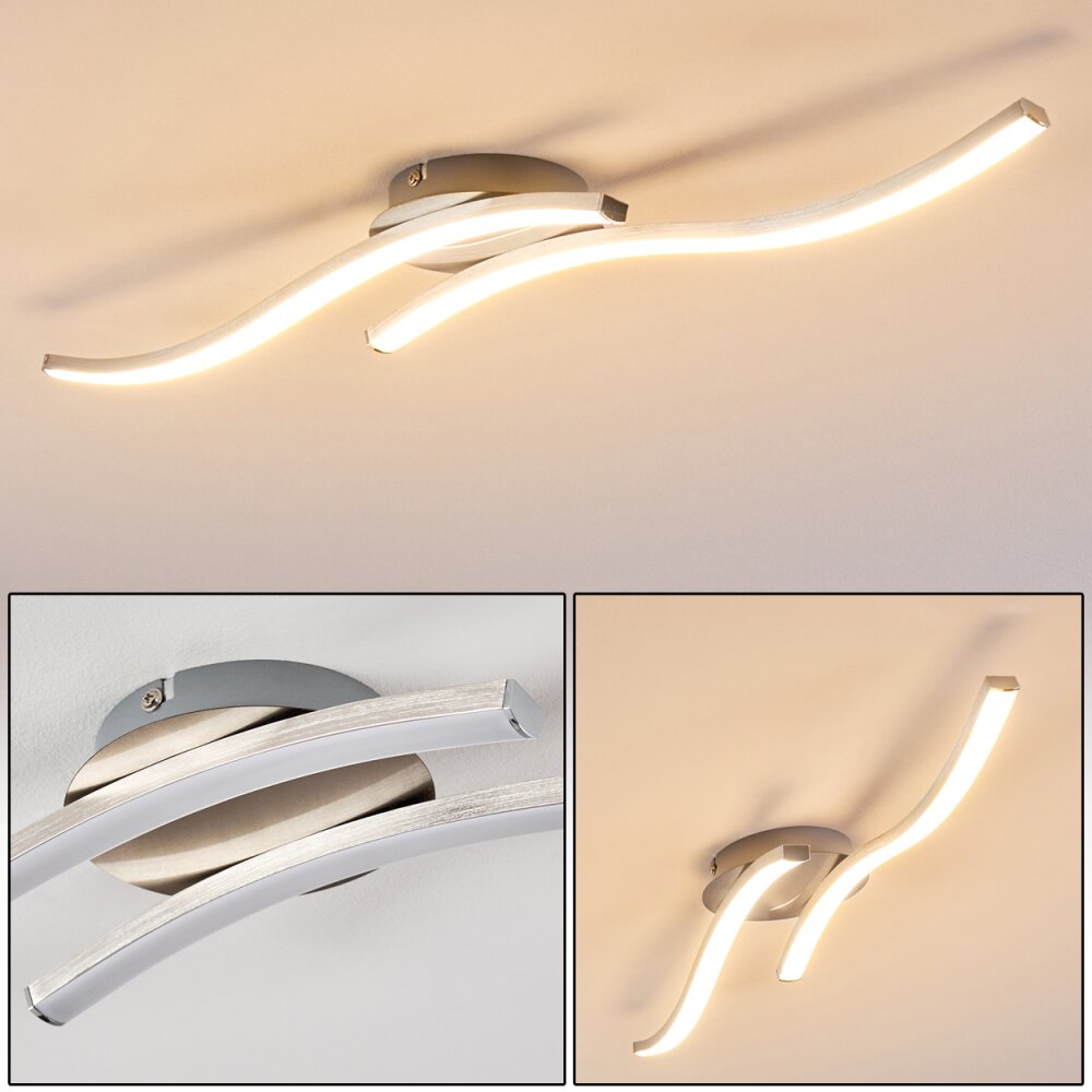 Nendaz Deckenleuchte LED Nickel-Matt, 2-flammig main product photo