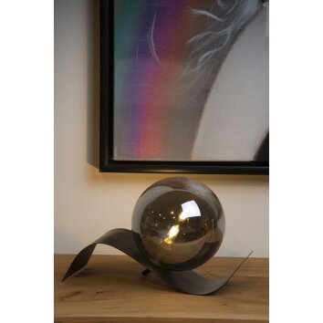 Lucide YONI Tischlampe Schwarz, 1-flammig