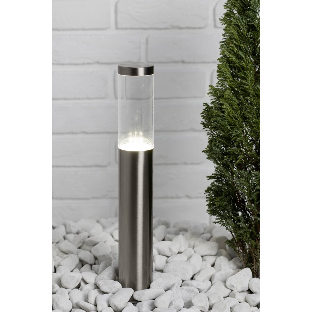 Brilliant Leuchten Bergen Sockelleuchte LED Edelstahl, 1-flammig main product photo
