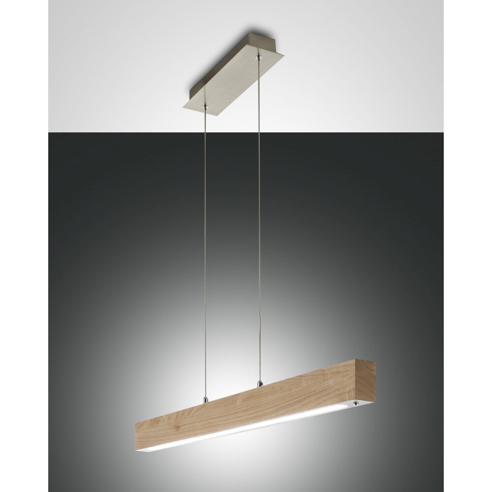Fabas Luce Badia Pendelleuchte LED Holz hell, 1-flammig main product photo