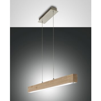 Fabas Luce Badia Pendelleuchte LED Holz hell, 1-flammig