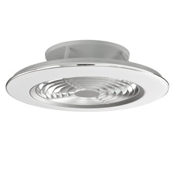 Mantra ALISIO Deckenventilator LED Chrom, Grau, 1-flammig, Fernbedienung