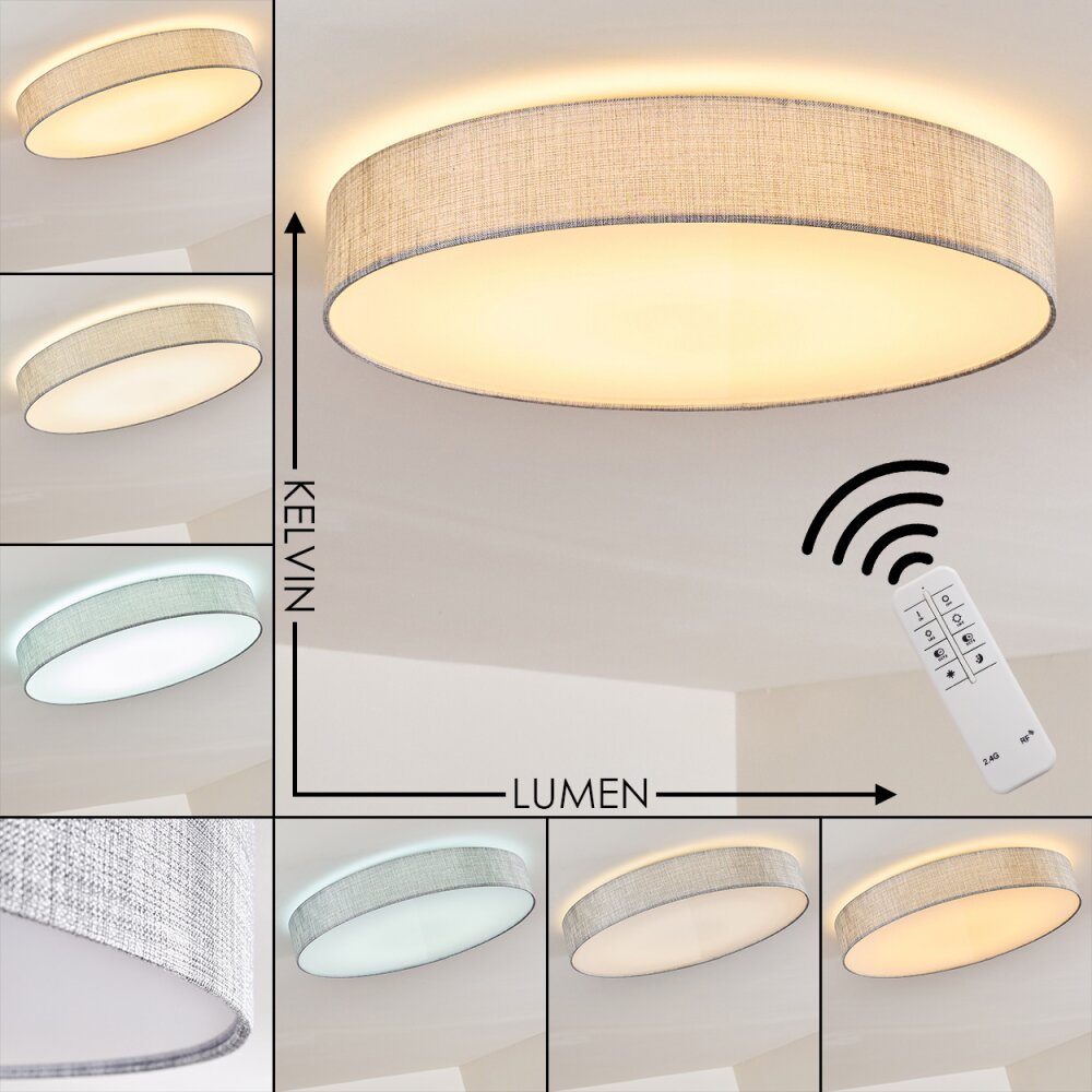 Tallaboa Deckenleuchte LED Silber, 1-flammig, Fernbedienung main product photo