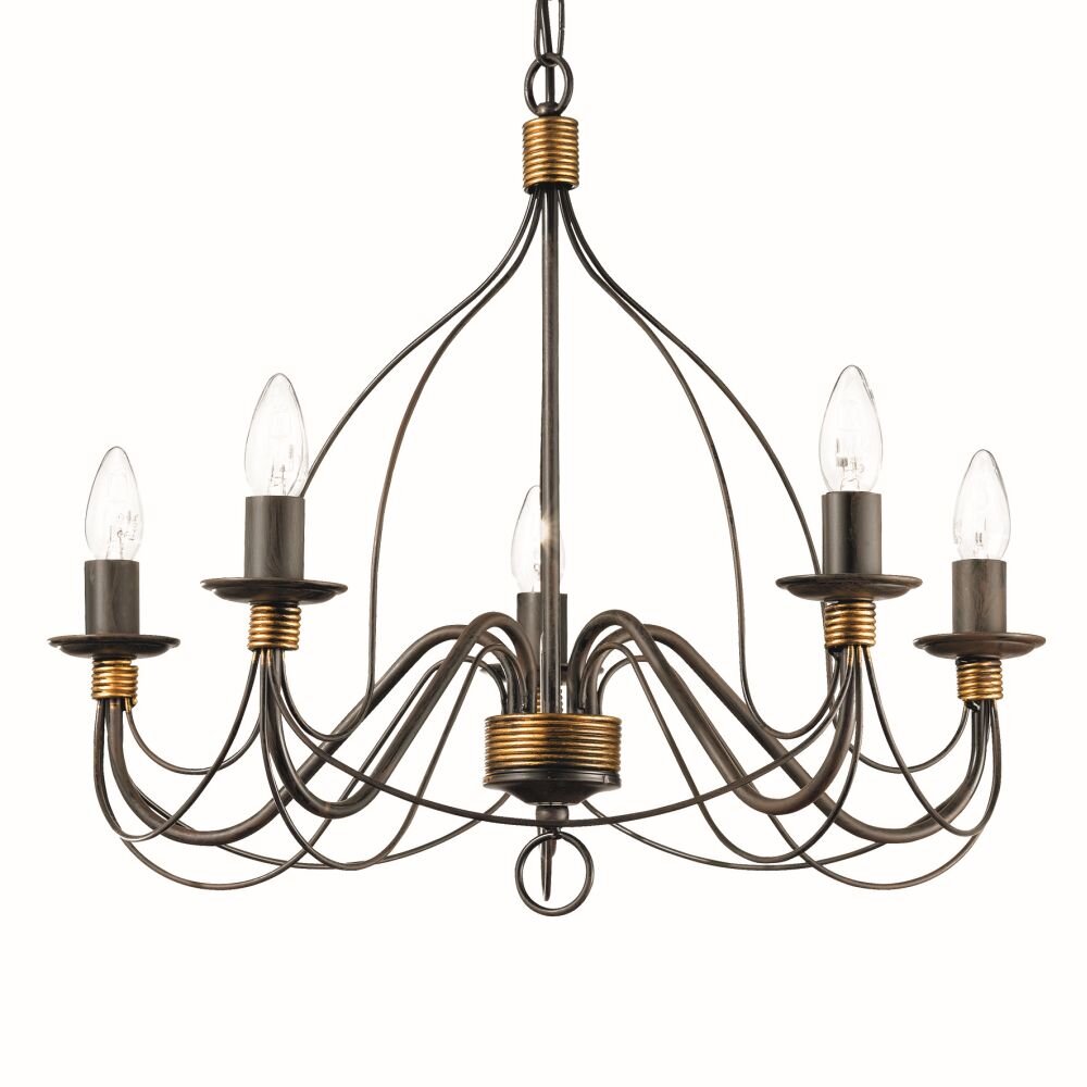 Ideal Lux CORTE Kronleuchter Rostfarben, 5-flammig main product photo
