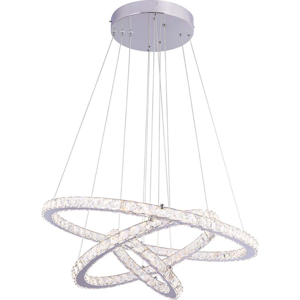 Globo MARILYN Hängeleuchte Chrom, Kristalloptik, 1-flammig, Fernbedienung main product photo
