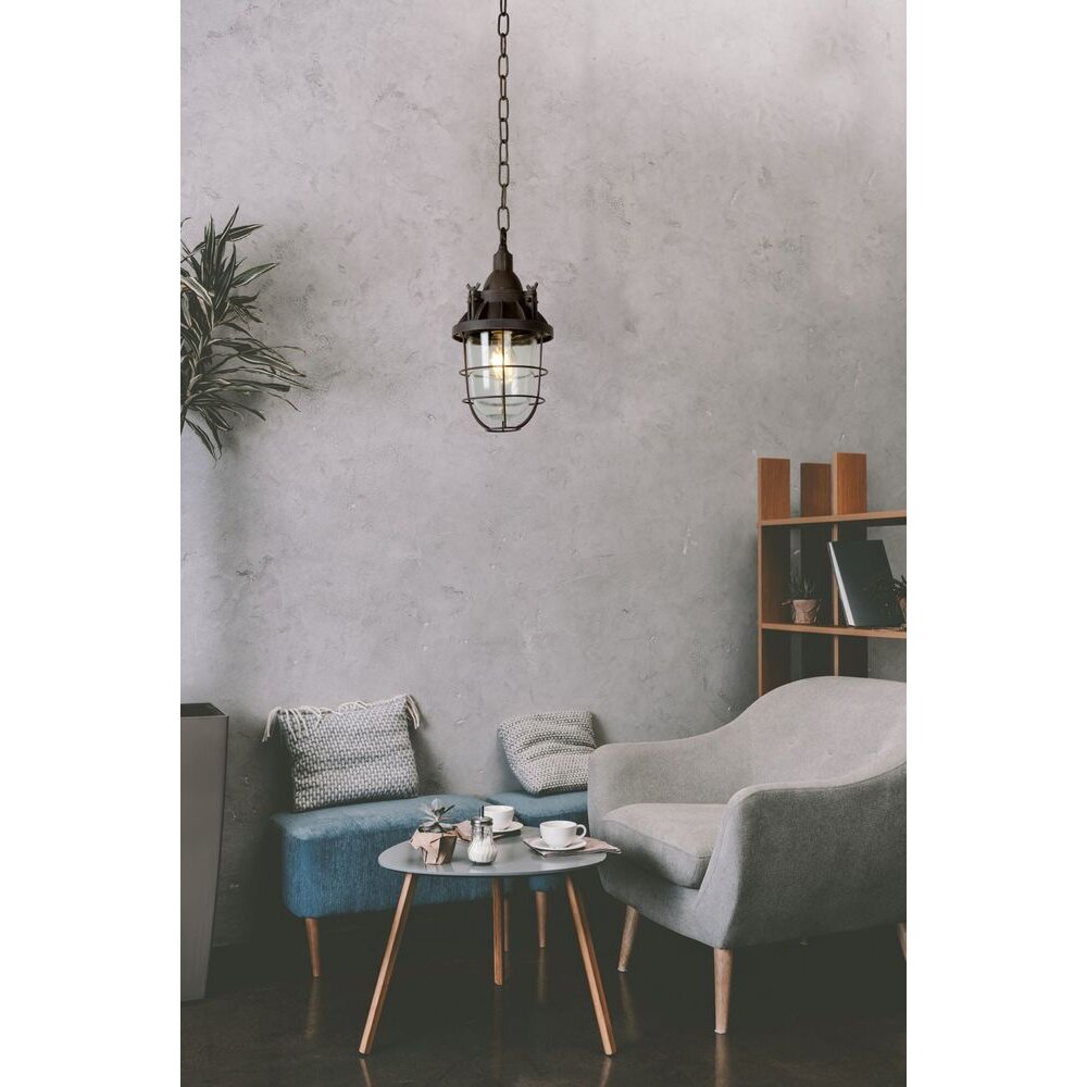Lucide HONORE Pendelleuchten Rostfarben, 1-flammig main product photo