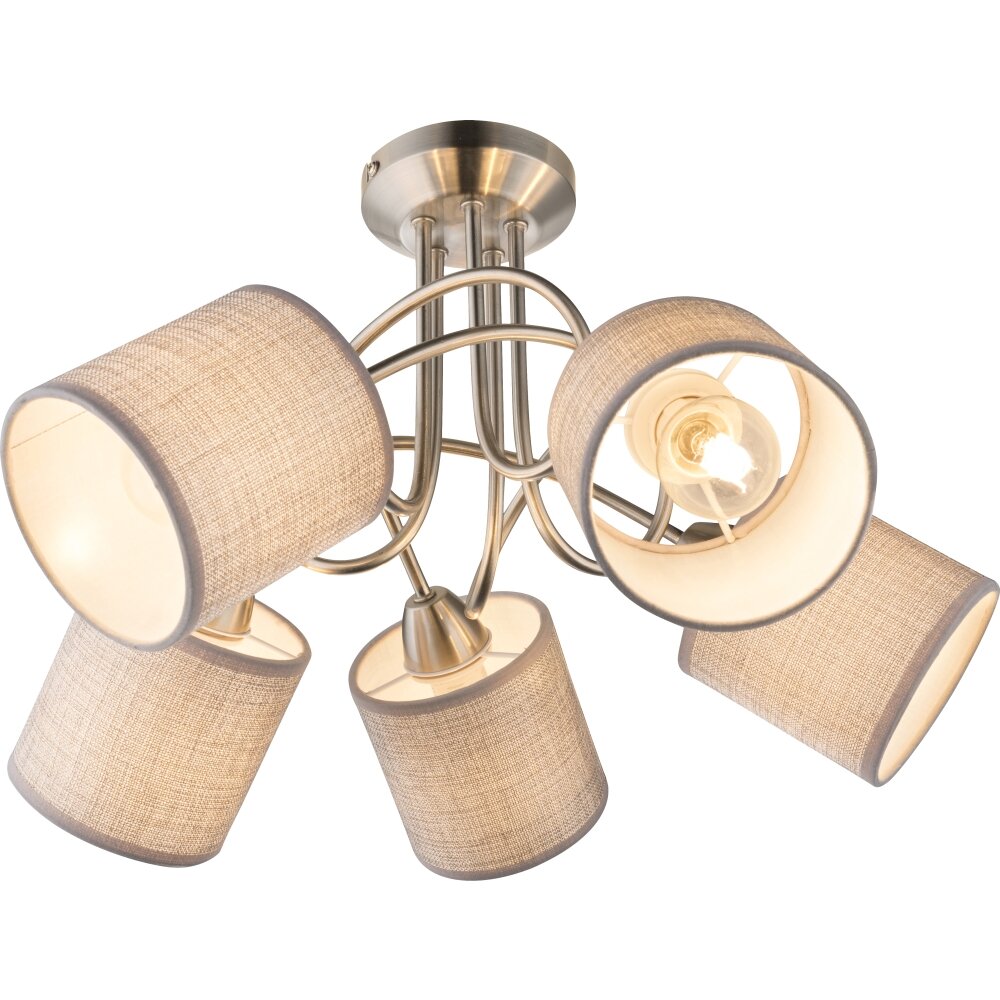 Globo Paco Deckenleuchte Nickel-Matt, 5-flammig main product photo