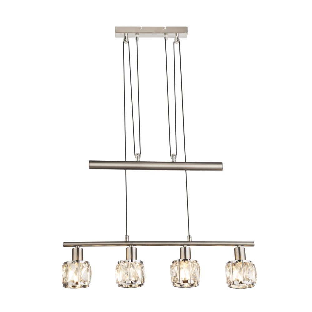 Globo Kris Pendelleuchte Nickel-Matt, 4-flammig main product photo