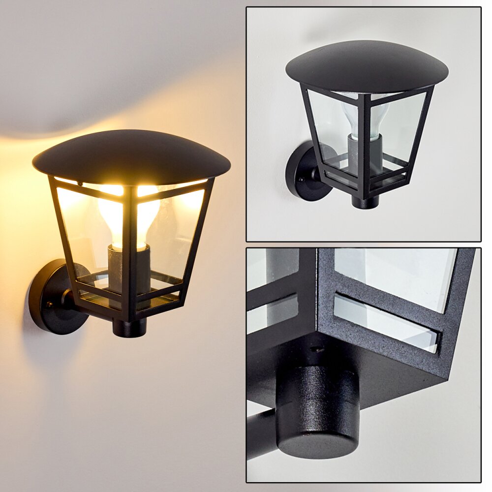 Siera Außenwandleuchte Schwarz, 1-flammig main product photo