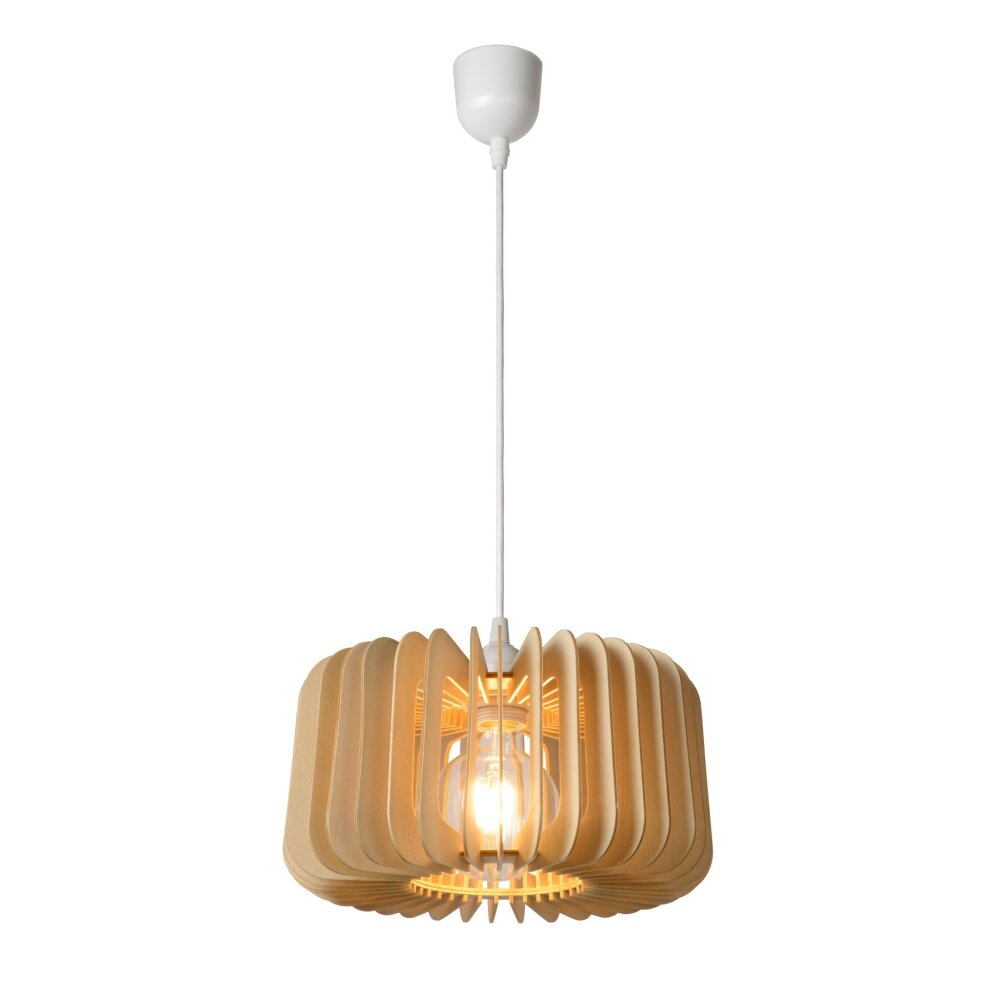 Lucide ETTA Pendelleuchten Holz dunkel, 1-flammig main product photo
