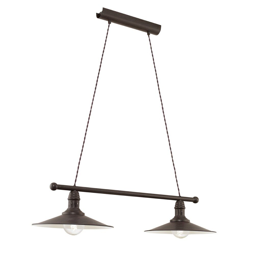 Eglo STOCKBURY Pendelleuchte Beige, Dunkelbraun, 2-flammig main product photo