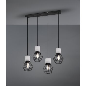 Trio Jamiro Pendelleuchte Schwarz, 4-flammig