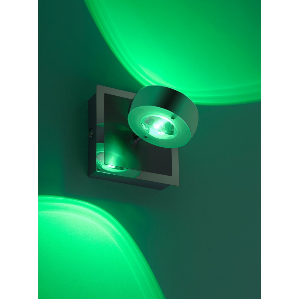 Leuchten Direkt Ls-OPTI Wandleuchte LED Edelstahl, 2-flammig, Fernbedienung, Farbwechsler main product photo