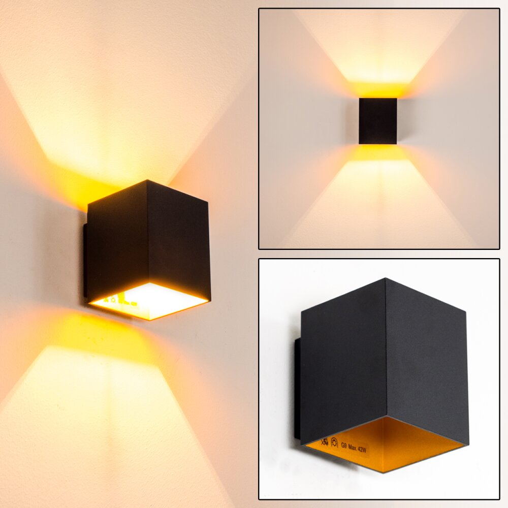 Laforsen Wandleuchte Schwarz-Gold, 1-flammig main product photo