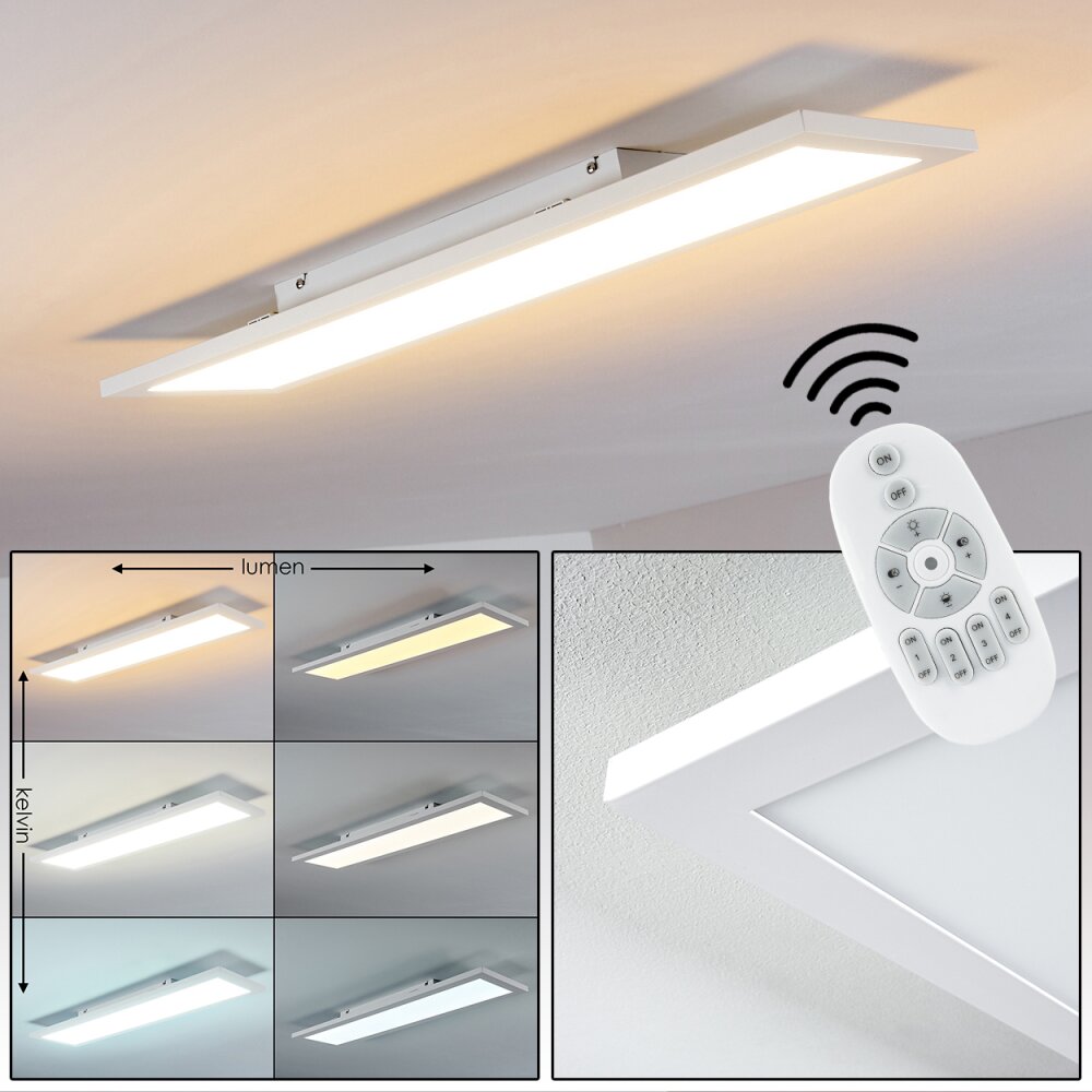 Salmi Deckenpanel LED Weiß, 1-flammig, Fernbedienung main product photo