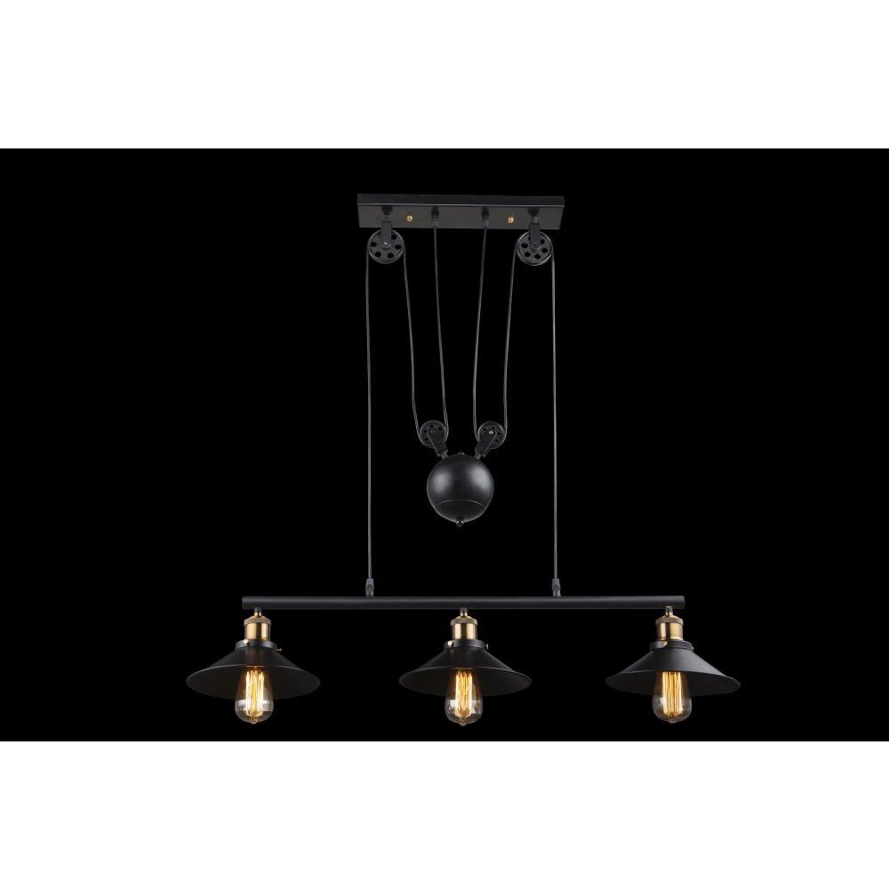 Globo LENIUS Pendelleuchte Schwarz, 3-flammig main product photo