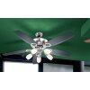 Globo JERRY Deckenventilator Chrom, Edelstahl, Nickel-Matt, 5-flammig