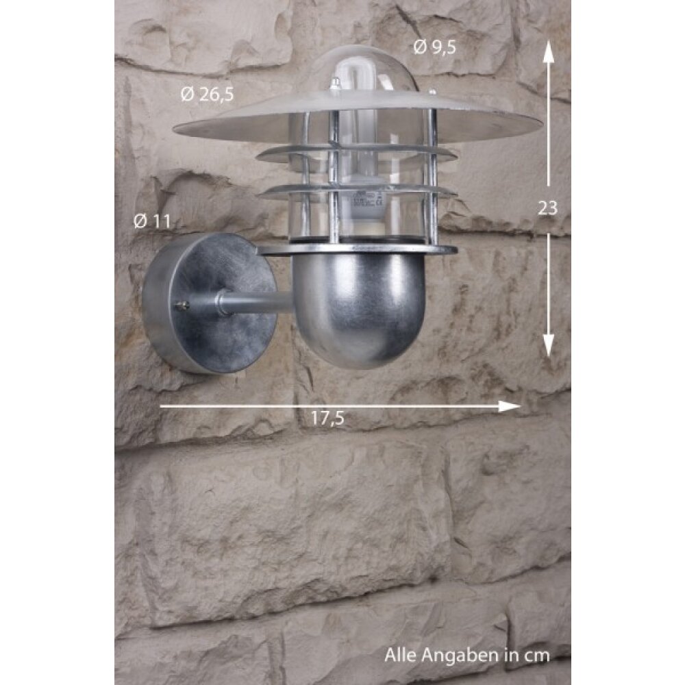 Nordlux AGGER Wandleuchte Edelstahl, Transparent, Klar 74481031