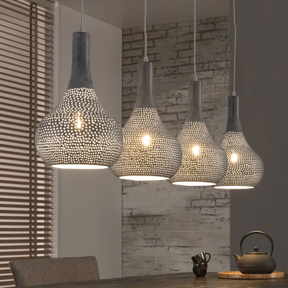Wildervanksterdallen Pendelleuchte Grau, 4-flammig main product photo