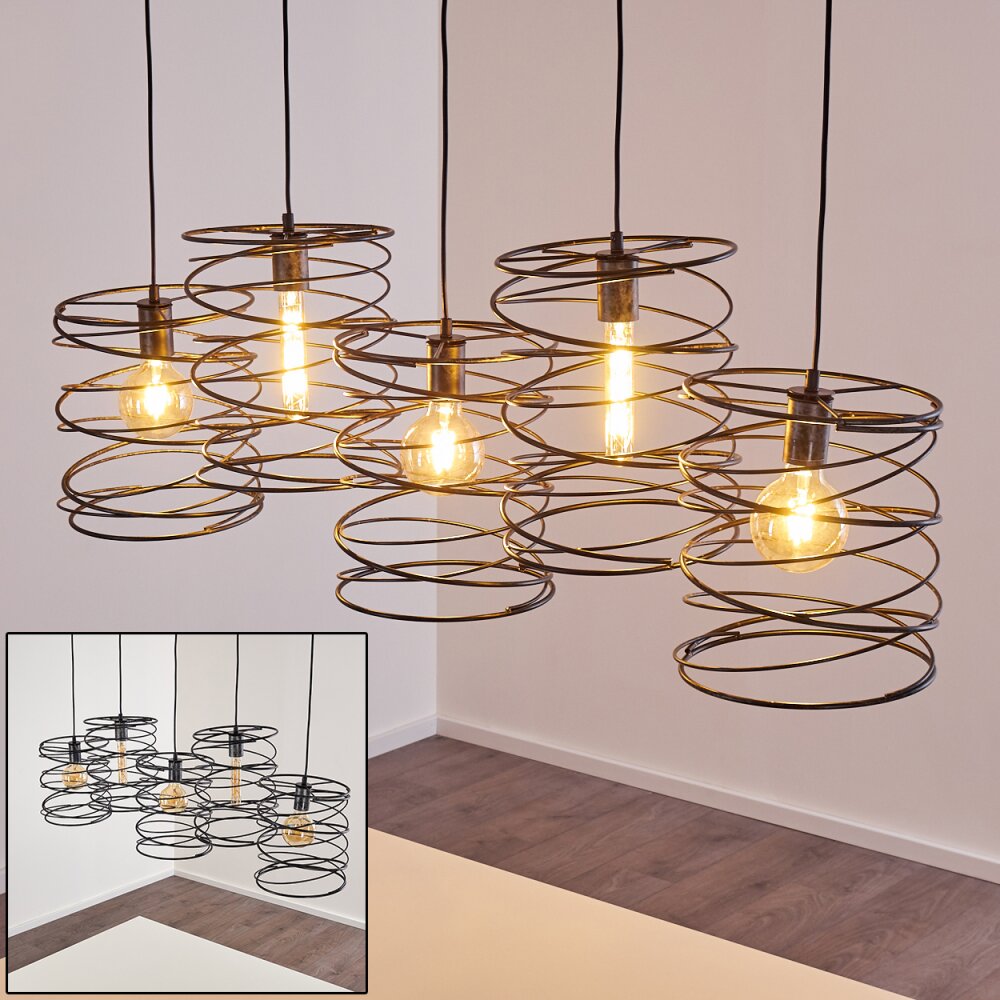 Hoenkoop Hängeleuchte Grau, Schwarz, 5-flammig main product photo