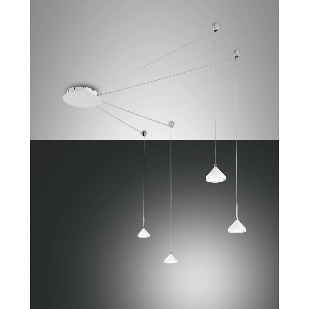Fabas Luce Isabella Pendelleuchte LED Weiß, 4-flammig main product photo