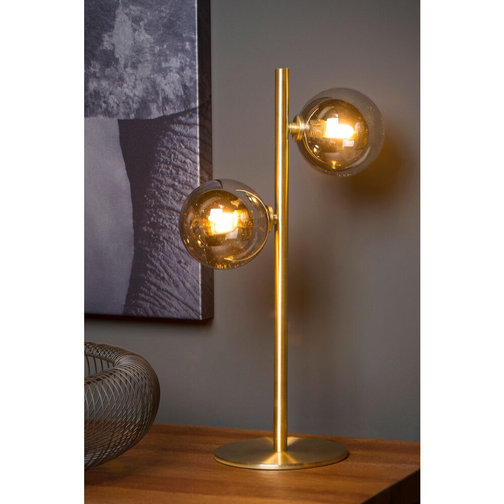 Lucide TYCHO Tischlampe Gold, 2-flammig main product photo