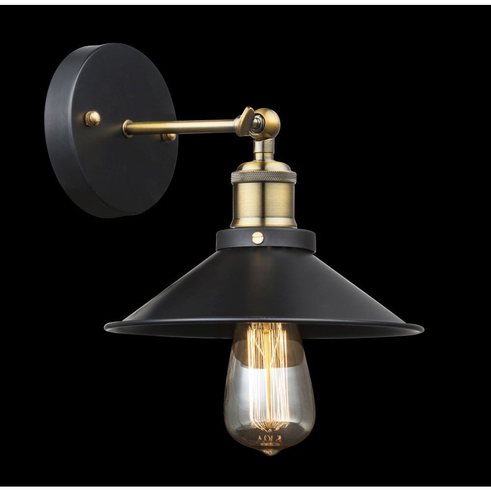 Globo LENIUS Wandleuchte Schwarz, 1-flammig main product photo