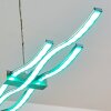 Gamsen Pendelleuchte LED Stahl gebürstet, 3-flammig, Fernbedienung, Farbwechsler