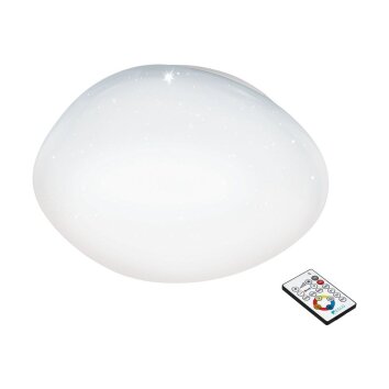 Eglo SILERAS Deckenleuchte LED Weiß, 1-flammig, Fernbedienung
