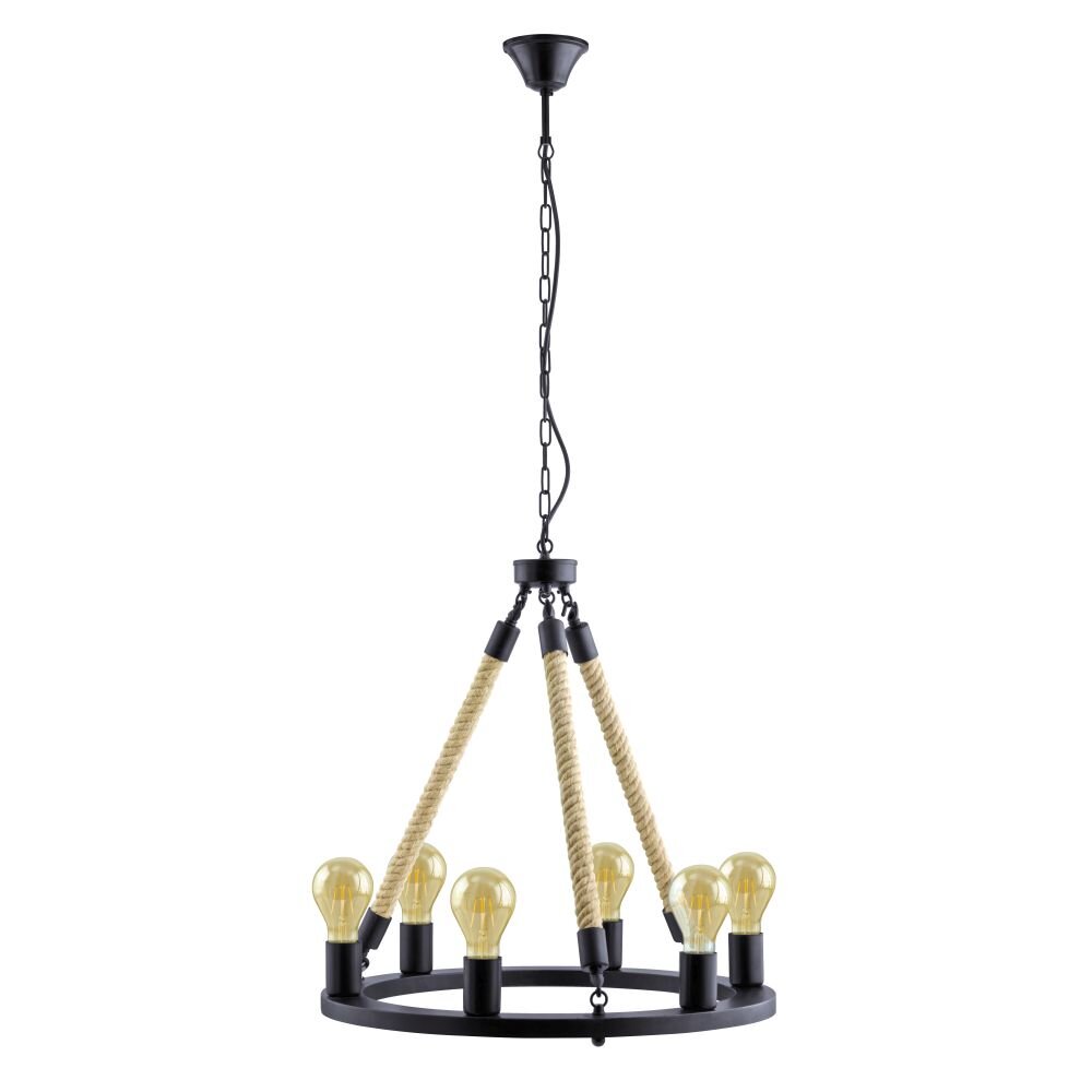 Eglo FINDLAY Hängeleuchte Schwarz, 6-flammig main product photo