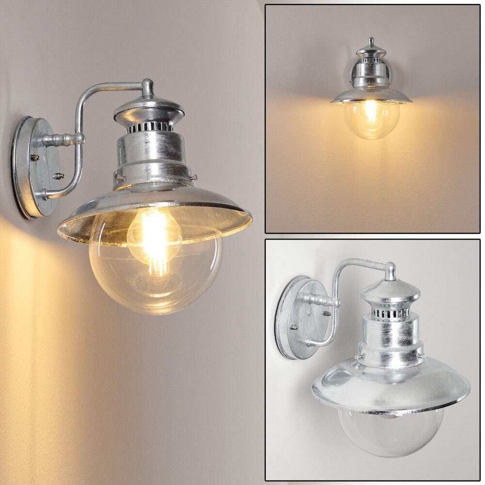 Sipri Außenwandleuchte Silber, 1-flammig main product photo