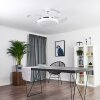 Bendigo Deckenventilator LED Chrom, Transparent, Klar, Weiß, 1-flammig