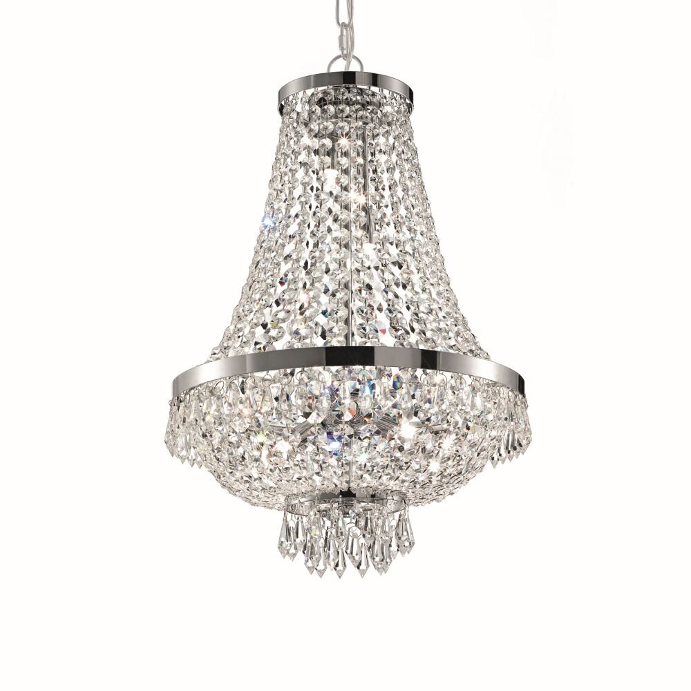 Ideal Lux CAESAR Hängeleuchte Chrom, 6-flammig main product photo
