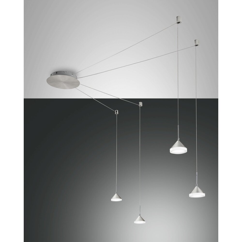Fabas Luce Isabella Pendelleuchte LED Chrom, Nickel-Matt, 4-flammig main product photo