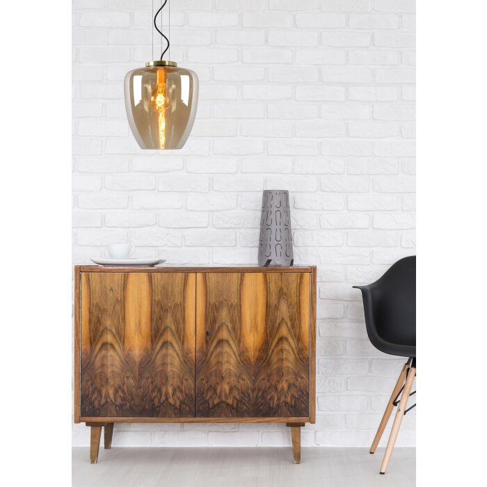 Lucide FLORIEN Pendelleuchte Orange, 1-flammig