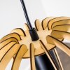 Wutt Pendelleuchte Holz hell, Schwarz, 1-flammig