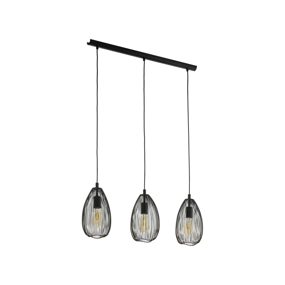 Eglo CLEVEDON Hängeleuchte Schwarz, 3-flammig main product photo