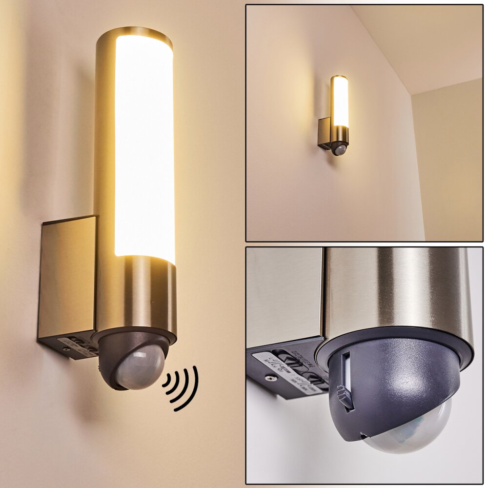 Vasön Außenwandleuchte LED Edelstahl, 1-flammig, Bewegungsmelder main product photo