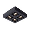 Lucide XIRAX Deckenspot LED Schwarz, 4-flammig