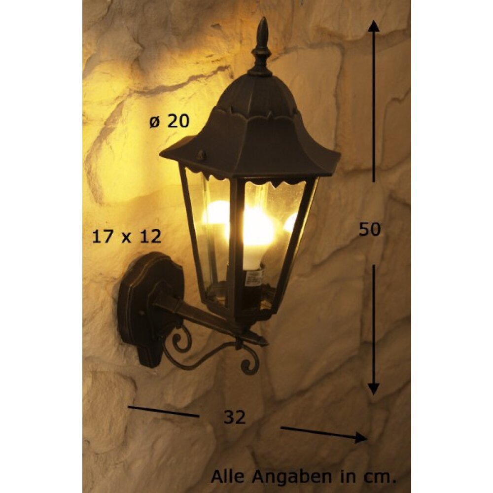 Hongkong Außenwandleuchte Braun, Rostfarben, 1-flammig main product photo