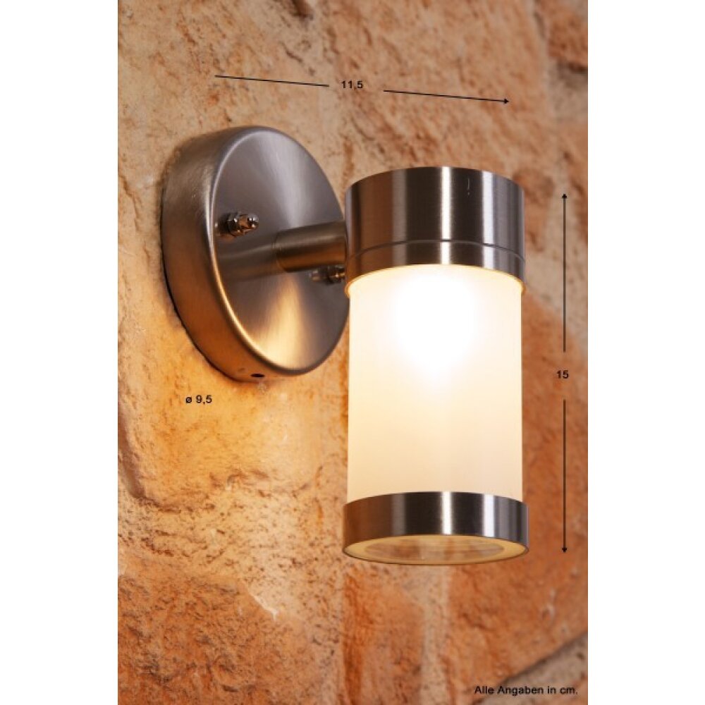 Konstsmide Außenwandleuchte Edelstahl, 1-flammig main product photo