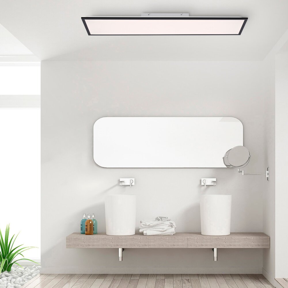 Leuchten Direkt FLAT Panel LED Schwarz, 1-flammig, Fernbedienung main product photo